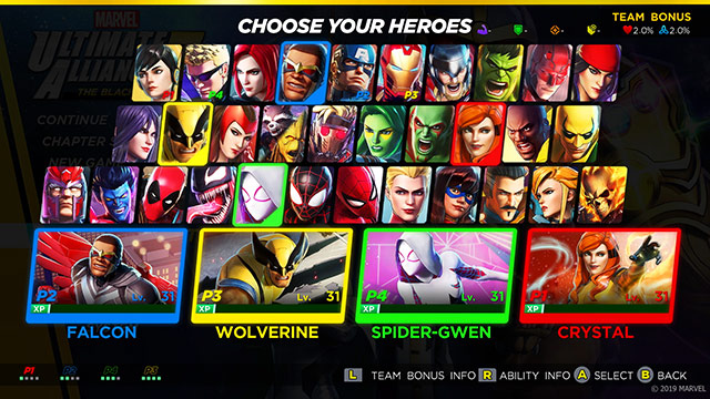 all characters ultimate alliance 3